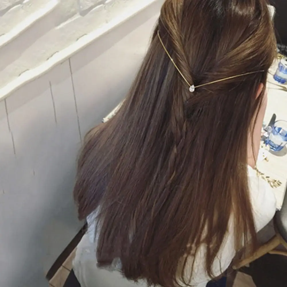 

Wedding Rhinestone Crystal Elegant Hair Clip Hair Band Back Wearing Headbands Hair Accessories