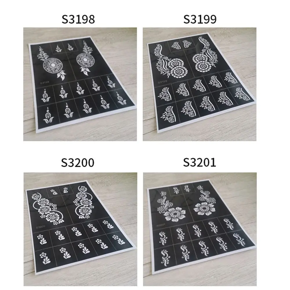 Arm Hand инструменты для свадьбы DIY индийский цветок трафарет татуировки хной