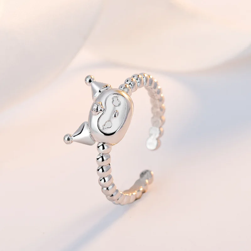 

Sanrio Kuromi Mymelody Cinnamoroll Kawaii New Adjustable Ring Cute Cartoon Girl Lucky Ring Simple Personal Jewelry Couple Gift