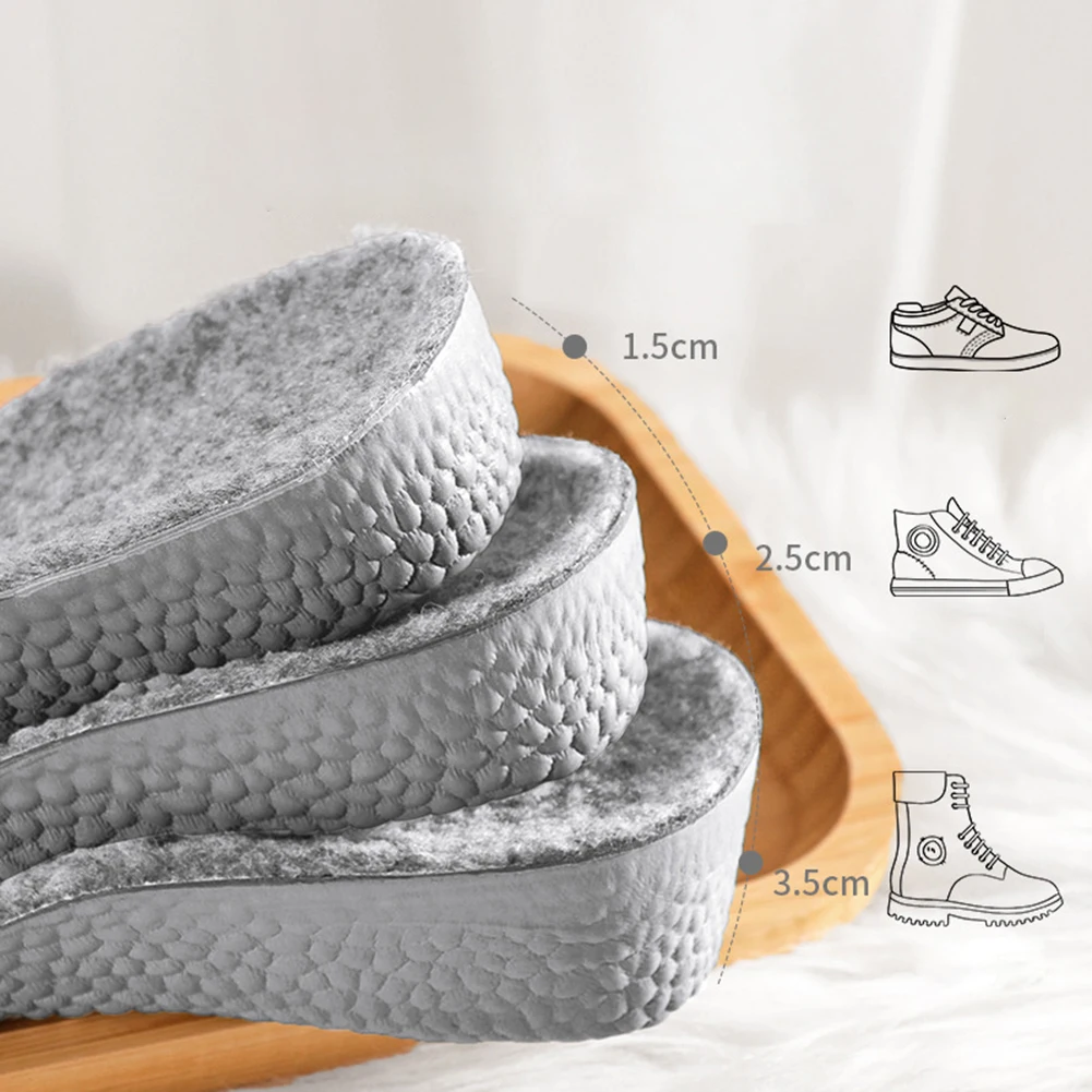 

Height Increase Insoles for Men Women Shoes Flat Feet Arch Support Orthopedic Insoles Sneakers Heel Thermal Plush Shoe Pads