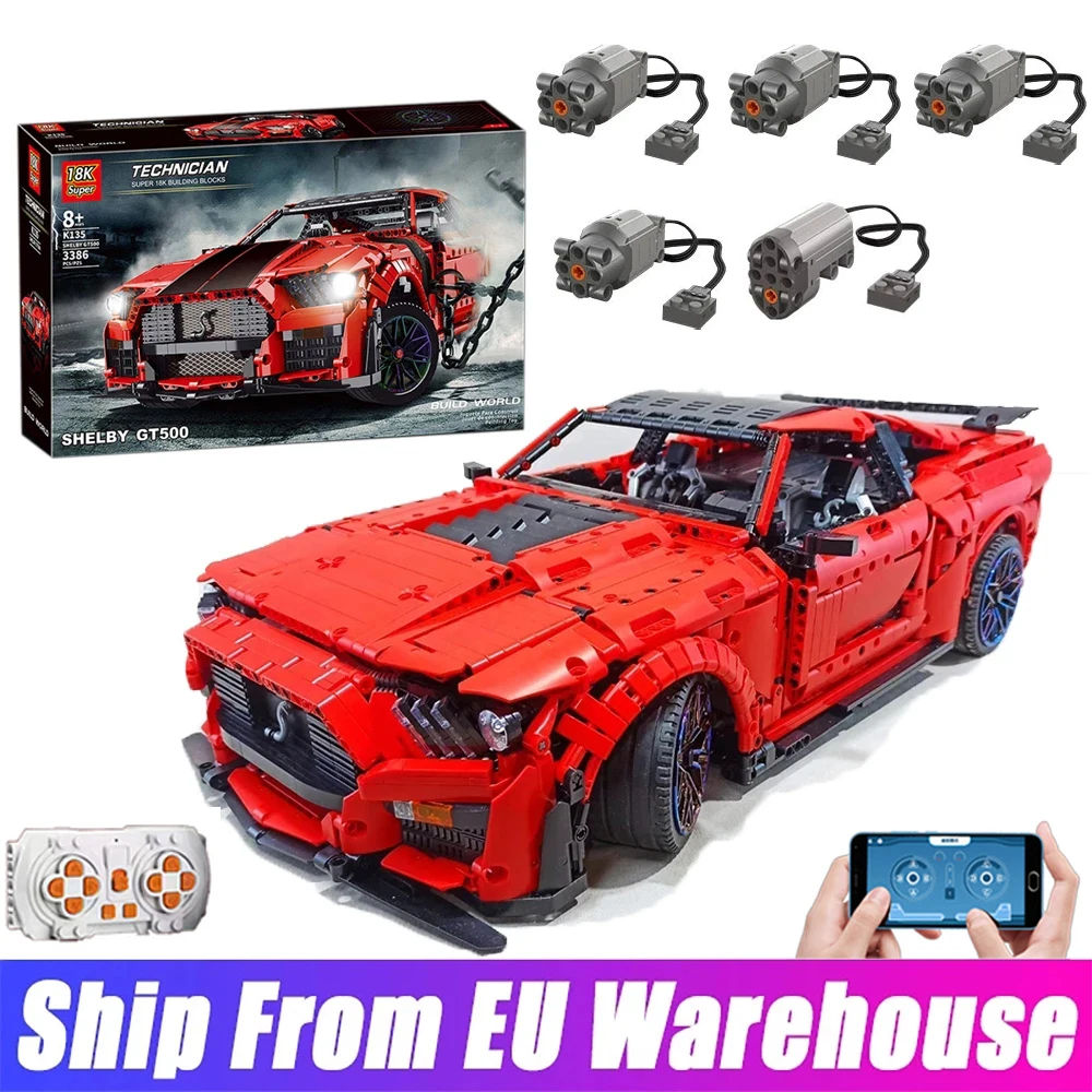 Technical Mustang Vehicle Building Blocks Bricks Toys Children Gifts