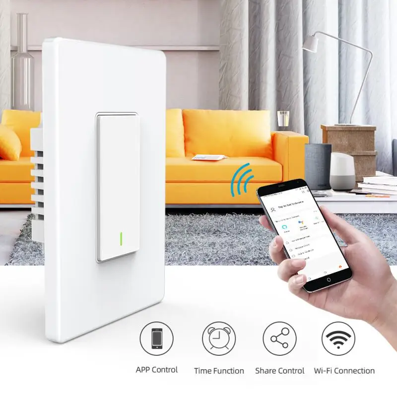 

Timing Wifi Remote Control Us Smart Switch Tuya 1800w Diy Smart Home Light Bulb Wall Switch Work With Alexa Google Home