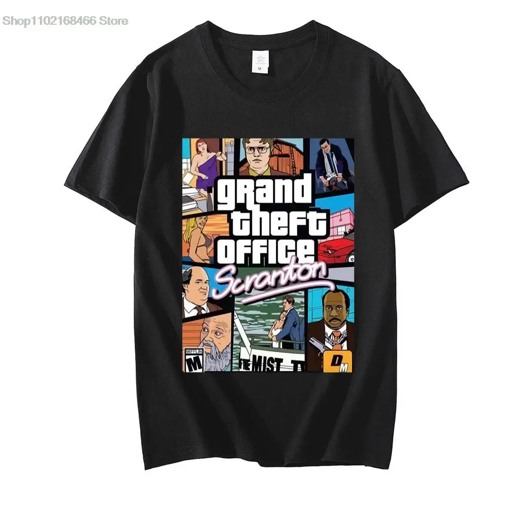 Uomo romeo Schrute The Office magliette serie Tv Michael Scott Jim Mifflin Scranton Cotton T-shirt manica corta T-shirt taglie forti