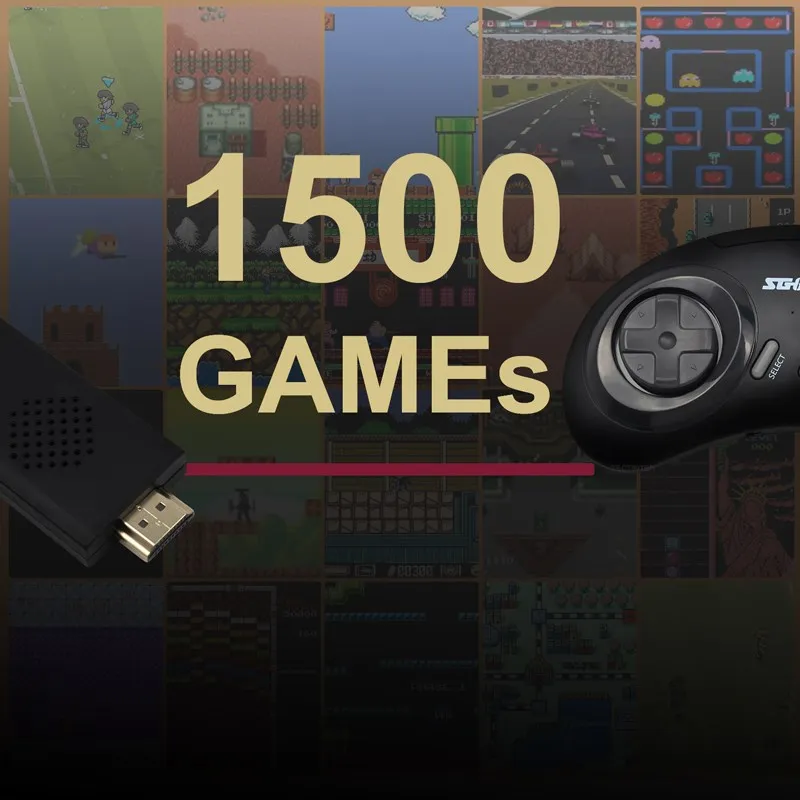 16-битная игровая Ретро консоль MD Genesis для Sega Встроенный 1500 классических игр