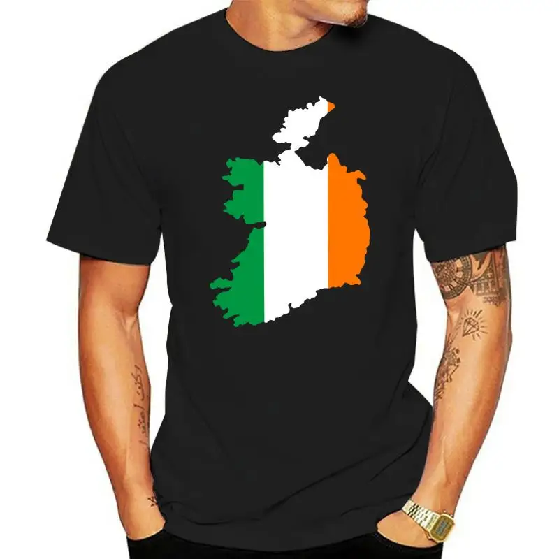 

Футболка с принтом флага Республики Ирландия, модные летние хлопковые футболки с коротким рукавом и картой, футболки с надписью