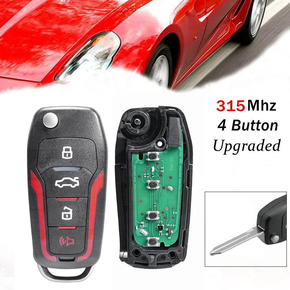 

Easy to Use Auto Parts & Accessories Durable Upgraded Remote Key fob Keyless 4 Button Remote Car Key