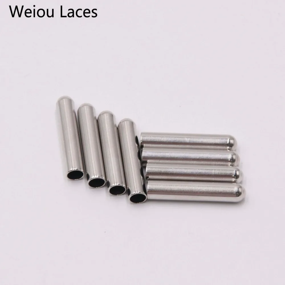 Weiou 20pcs 4.3x22mm Shoes Accessories Diy Shoelaces Shoe Lace Tips Unsex Women Replacement Head For Shoestrings Bullet Aglets