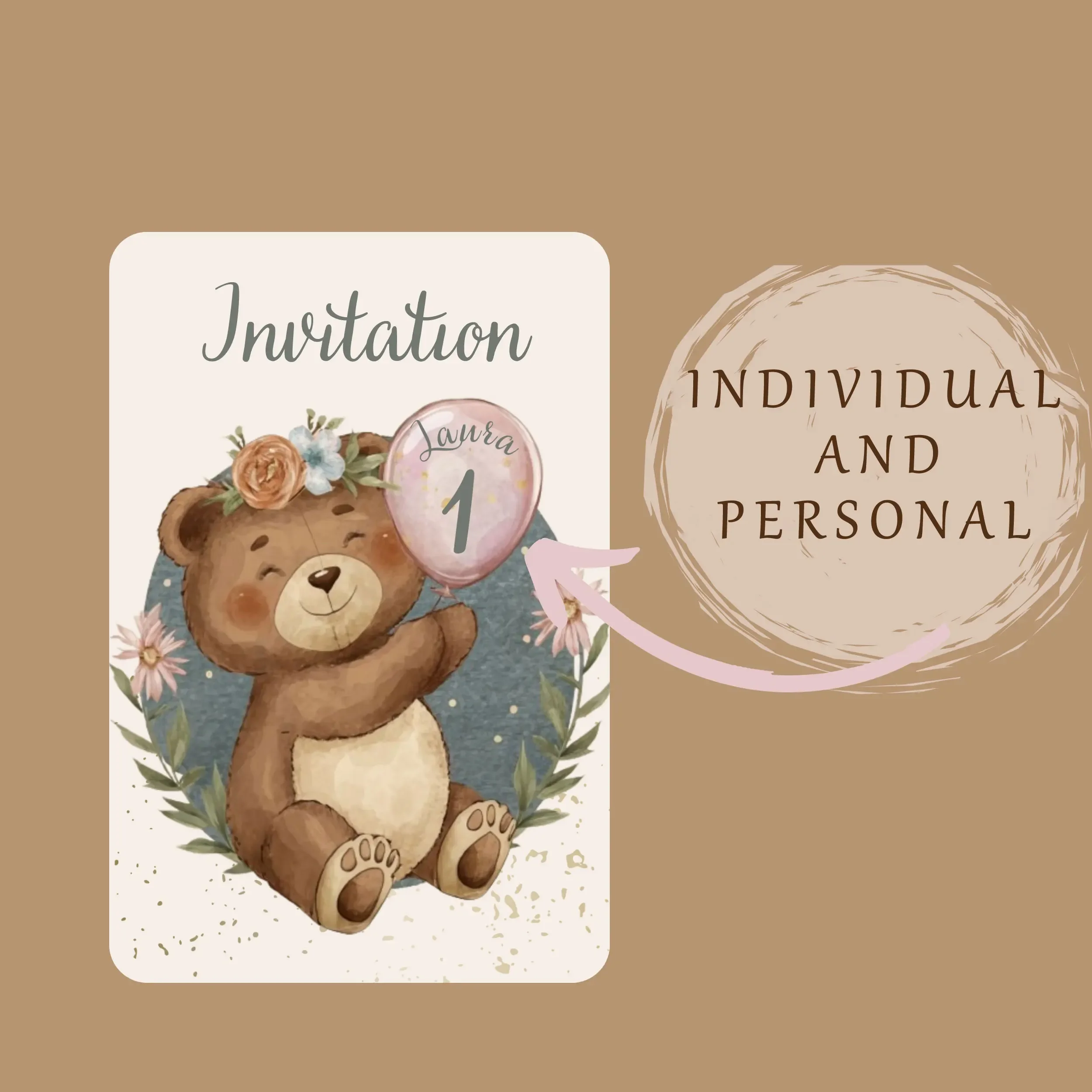 Детское приглашение на день рождения персонализированные Пригласительные