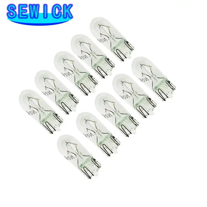 100Pcs White T10 W5W 501 194 Clear Signal Lamp Glass 12V 5W W2.1x9.5d Single Filament Car Bulb Auto Light | Автомобили и