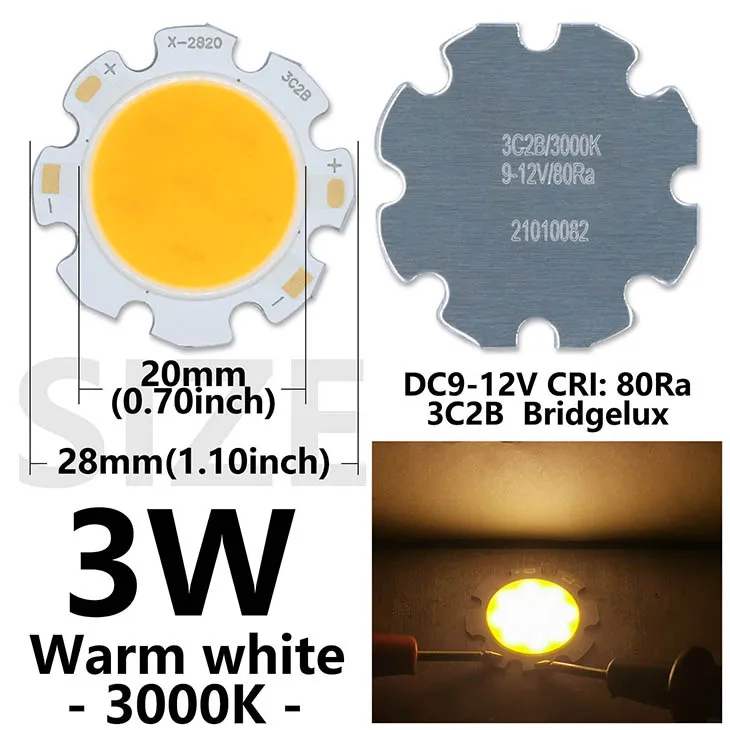

DT&ZM 2820 COB светодиодные чипы 3Вт 5Вт 7Вт 10Вт холодного/теплого/нейтрального белого света