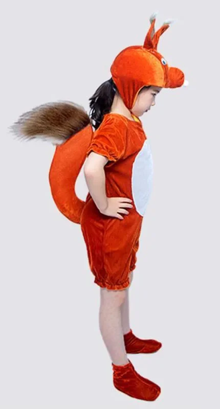 Детский костюм для косплея белки комбинезон с мультяшными животными мальчиков и