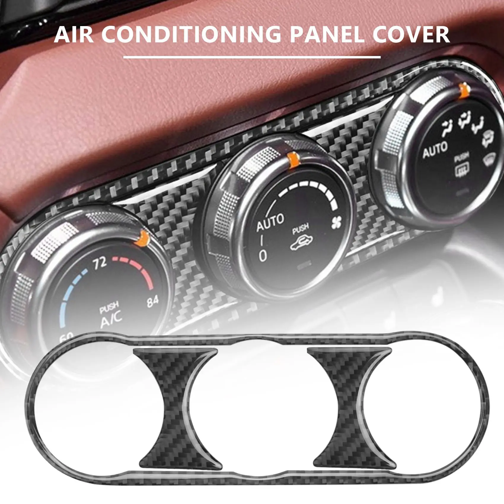 

for Mazda MX-5 Miata Roadster Carbon Fiber Air Conditioning Buttons Frame Trim Sticker 2016+ MX5 ND AC Interior