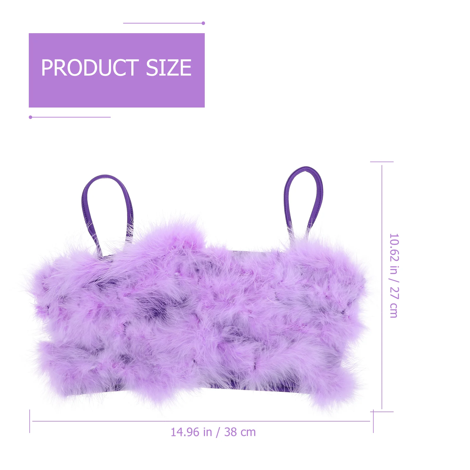 

Vest Strap Camisole Women Faux Fur Tube Top Tops Crop Sleeveless Tank Club Party