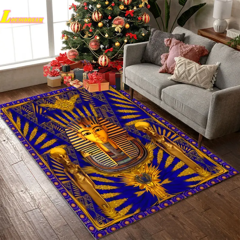 Living Room Carpet Egypt Gods Pharaoh Anubis Bedroom Carpet Floor Mats Area Rug Tapis