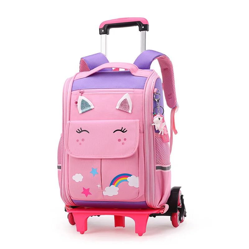 

2023 Student Big Capacity Schoolbags Rolling Backpacks wheeled kids Trolley school bags Children backpack with wheels