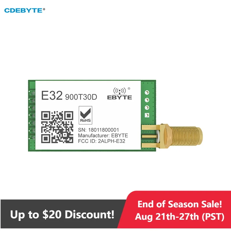 SX1276 LoRa беспроводной модуль 868 МГц E32-900T30D V8 поддержка Air-Wake up DIP 915 МВт беспроводной модуль дальнего действия приемопередатчик
