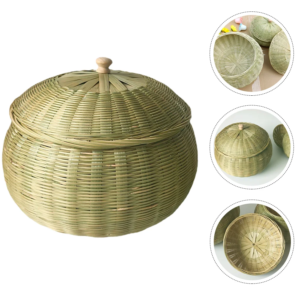 

Woven Basket Round Storage Basket Desktop Multifunctional Organizer