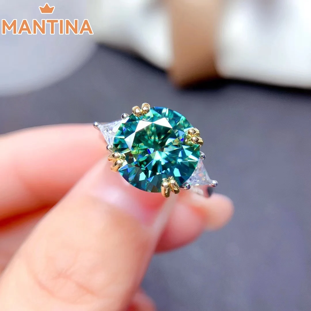 

Женское кольцо из серебра 925 пробы с муассанитом, 5 карат