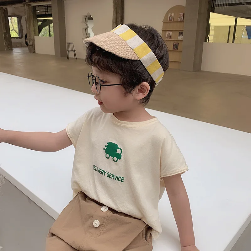 Летние мягкие футболки без рукавов для мальчиков и девочек 2022 с мультяшным