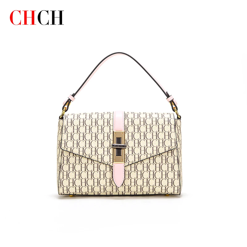 

CHCH Luxury Designer Fashion Brand Design Women Handbags Brown and Beige Bolso Jackie Shoulder Bag for Summer