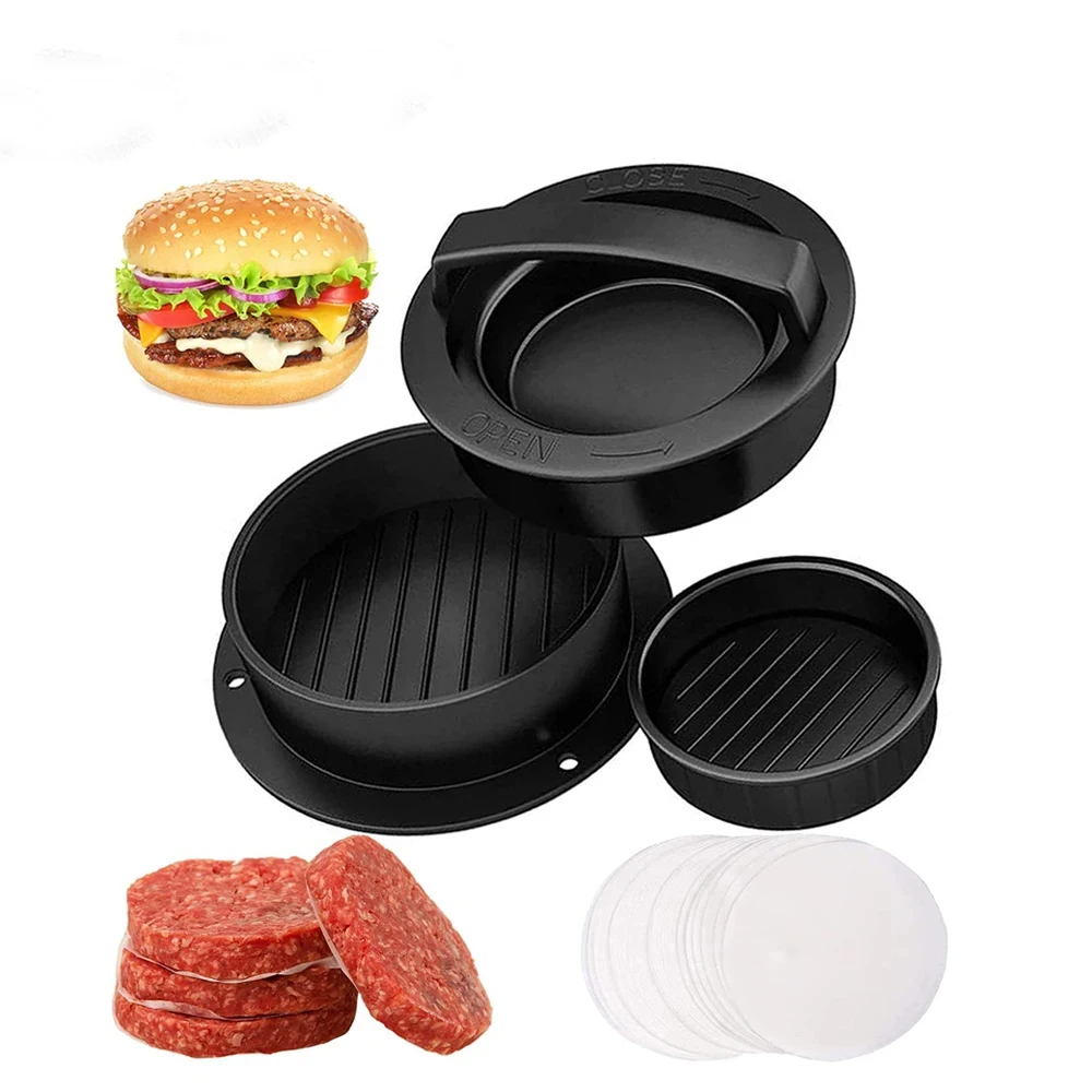 

Jerrydian Round Shape burger Press Food-Grade ABS Hamburger Meat Press Beef Grill Hamburger Press Patty Maker Mold Kitchen Tool