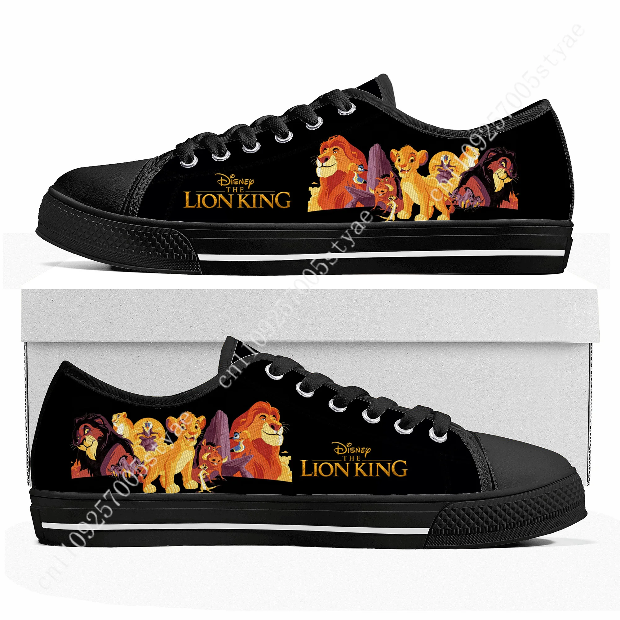 Фото Кроссовки Disney The Lion King Simba, низкие, высокого качества, мужские и женские, из канваса, повседневные, на заказ №2