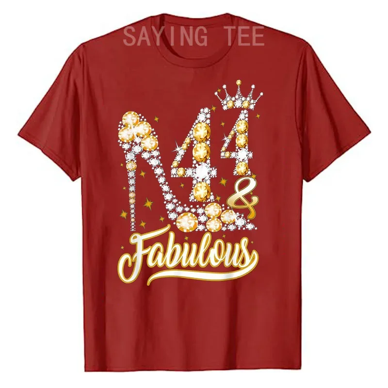 Футболка Cheers To 44 лет Happy 44th Birthday Queen Drink Wine женская мода и потрясающие футболки