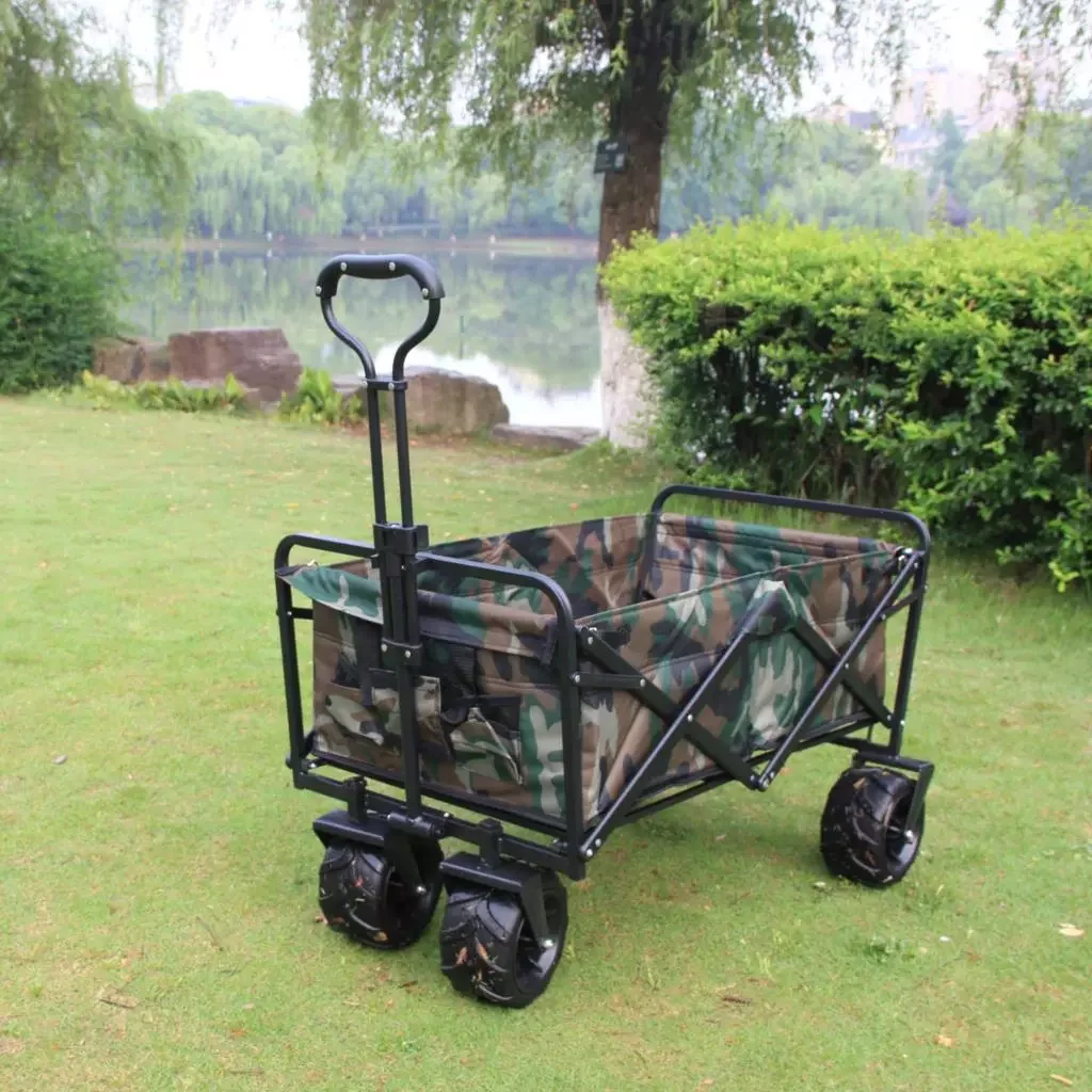 

NEW2023 IHOME Outdoor Camp Car Home Shopping Cart Portable Foldable Trolley Camping Car 7 Inch Pull Goods Stall Trolley