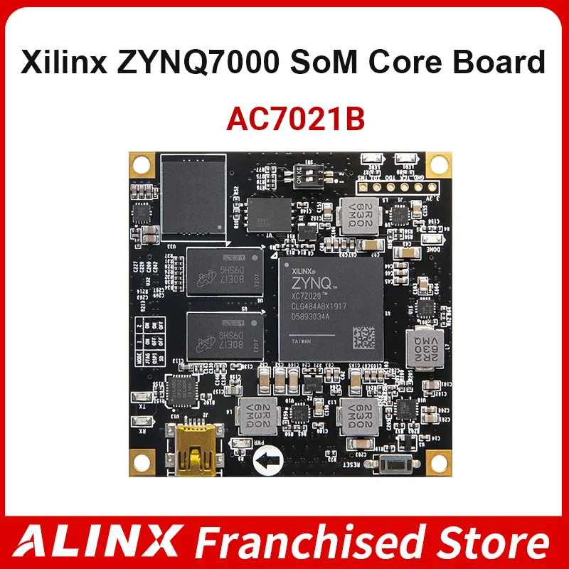 

ALINX SoMs AC7021B XILINX Zynq-7000 SoC XC7Z020 ZYNQ ARM 7020 FPGA Development Board 8G eMMC System on Module
