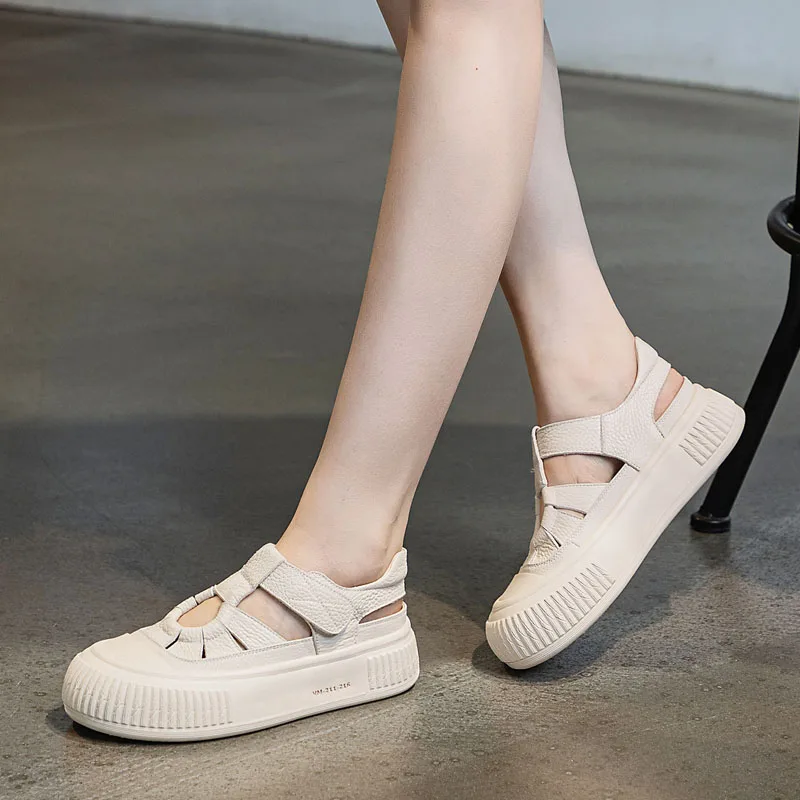 DRKANOL 2024 женские сандалии летние туфли с круглым носком ремешком сзади из