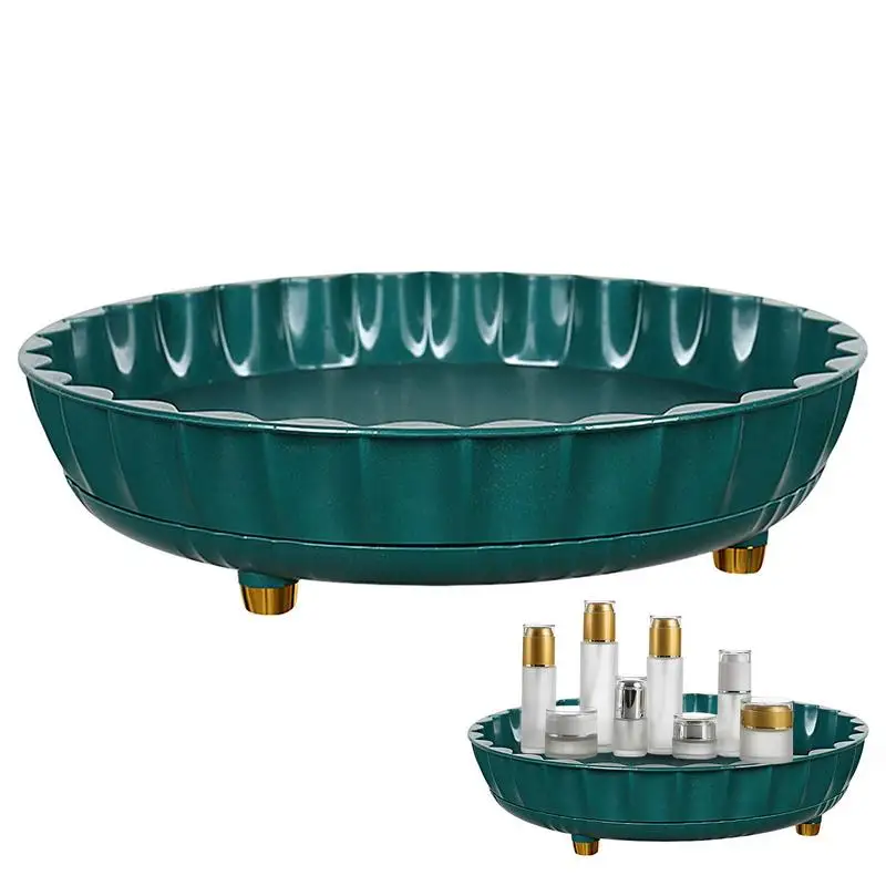 360 Rotating Tray Spice Rack Pantry Cabinet Turntable With Wide Base Storage Bin Rotating Organizer For Refrigerator Countertop