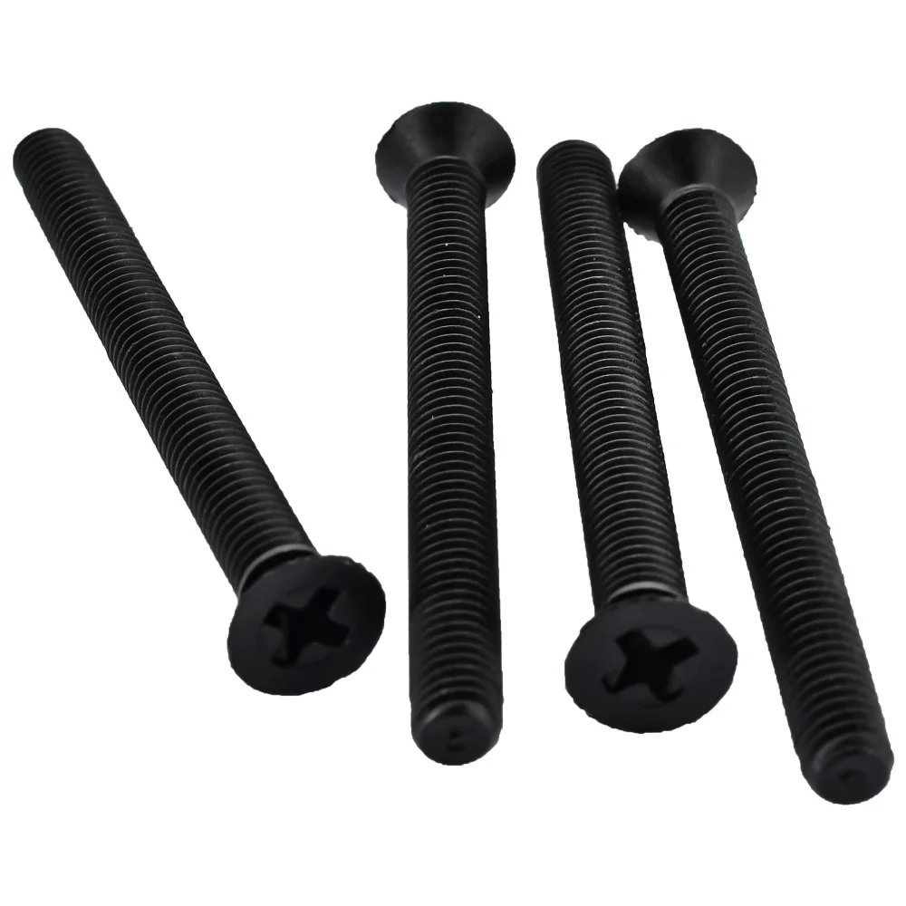 Черные нейлоновые крестовые винты M2 ~ M5 с потайной головкой подходящие для