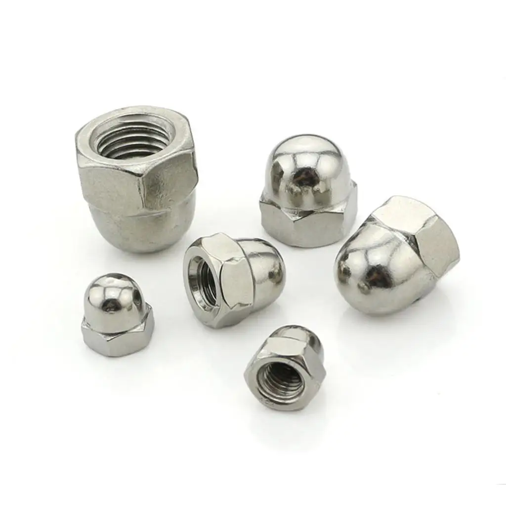 20X 10Pieces Stainless Steel Dome Nuts Hex Cap Nuts for Threads Bolt Screws  M8