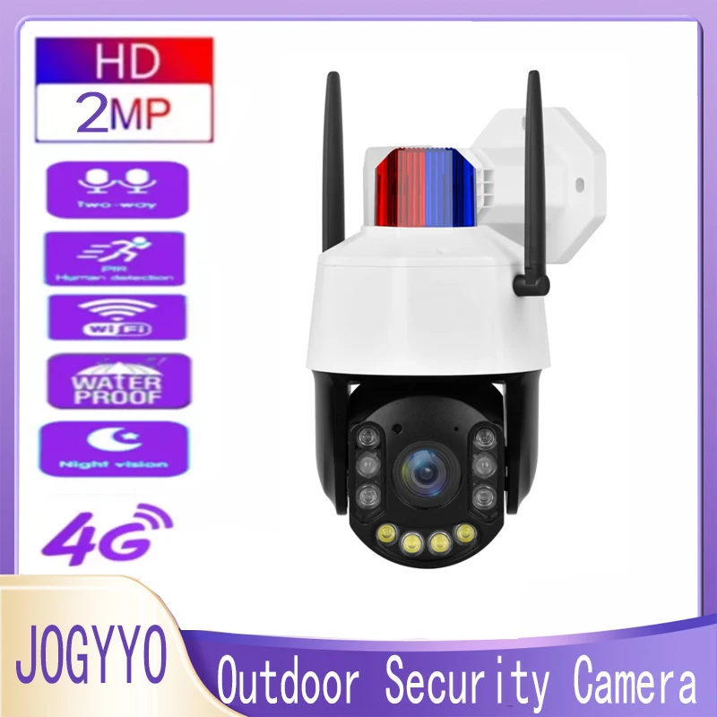 

Камера видеонаблюдения 2 Мп, 4G, Wi-Fi, PTZ, ночное видение, дуплексная Голосовая камера, инфракрасная водонепроницаемая ip-камера с датчиком прису...