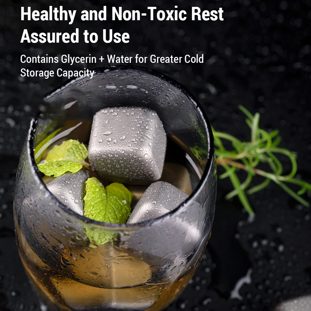 Набор камней для виски Ti многоразовые разноцветные охлаждающие камни и других