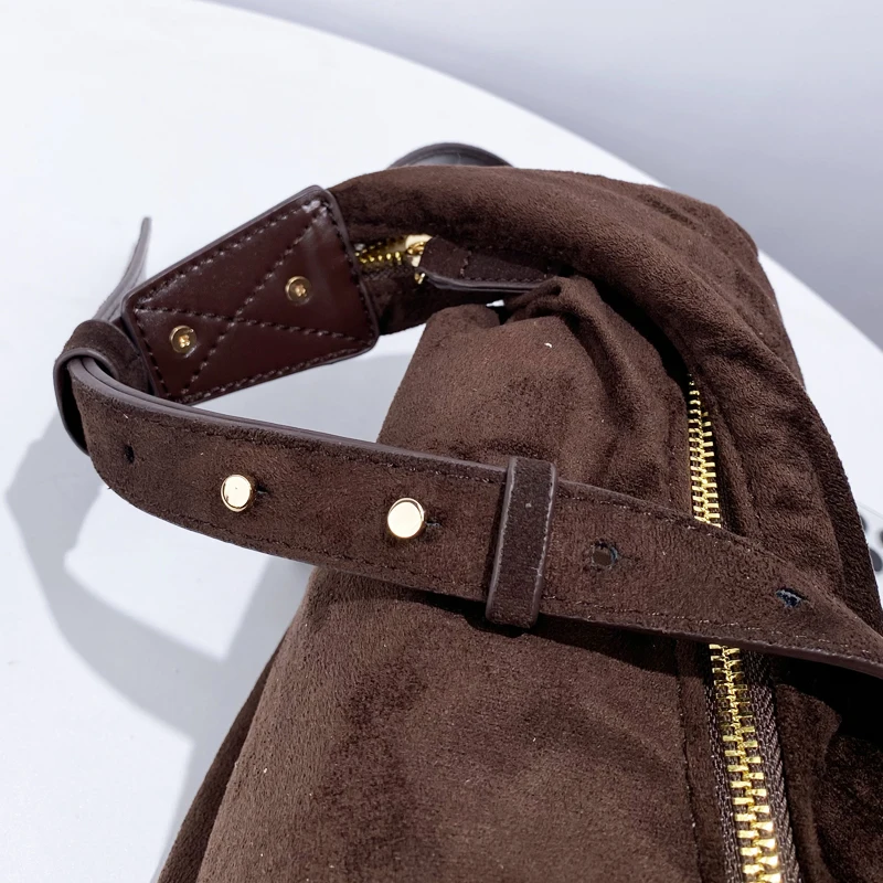 Сумка-хобо из искусственной замши MEDIOW женская Роскошный дизайнерский саквояж в