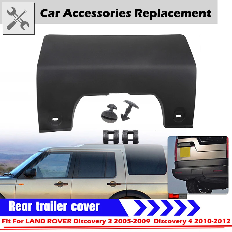 

Rear Bumper Trailer Hitch Panel Towing Hook Eye Cover Fit For LAND ROVER LR3 LR4 Discovery 3 2005-2009 4 2010-2012 Accessories