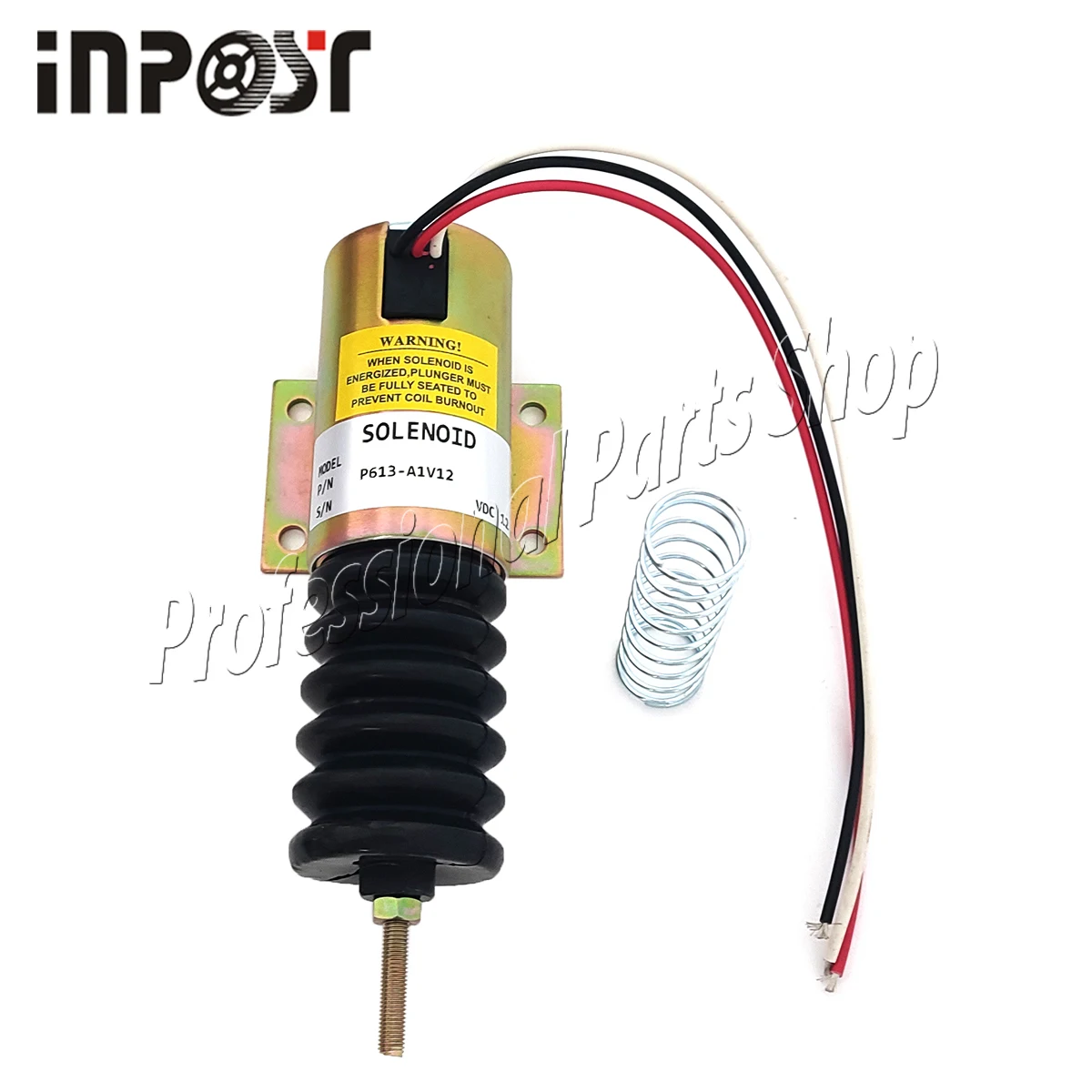 Фото Новый соленоид P613-A1V12 12V (P613A1V12) для отключения подачи топлива, 2001ES-12E2U1, для двигателя с дроссельной заслонкой, 1 шт. №4