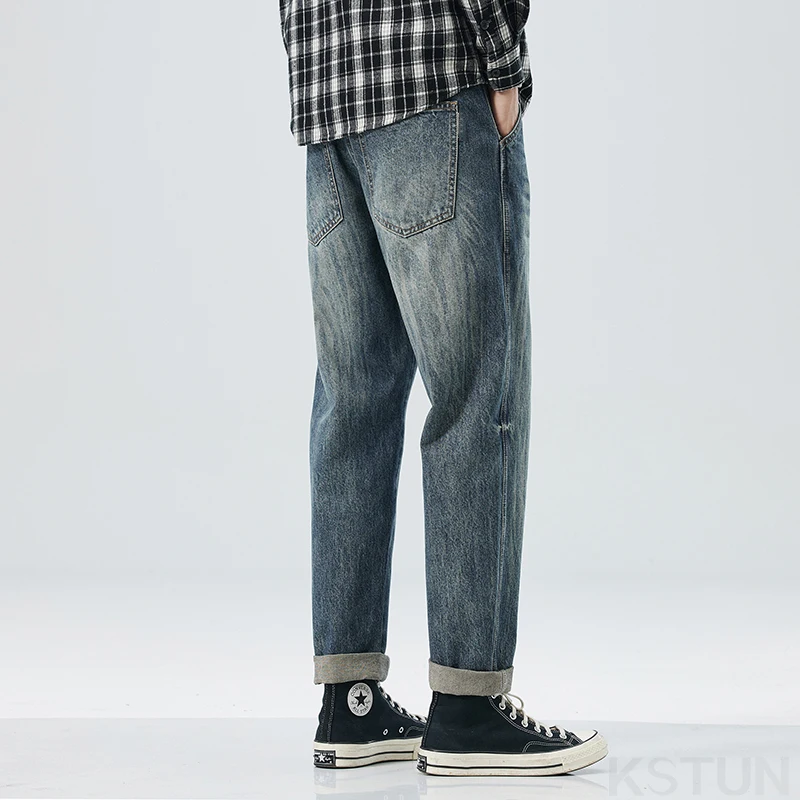 KSTUN мужские винтажные мешковатые брюки джинсы-шаровары свободного покроя