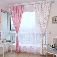 curtain fabric pastoral style polka dot printed curtain fabric flat linen curtain small fresh