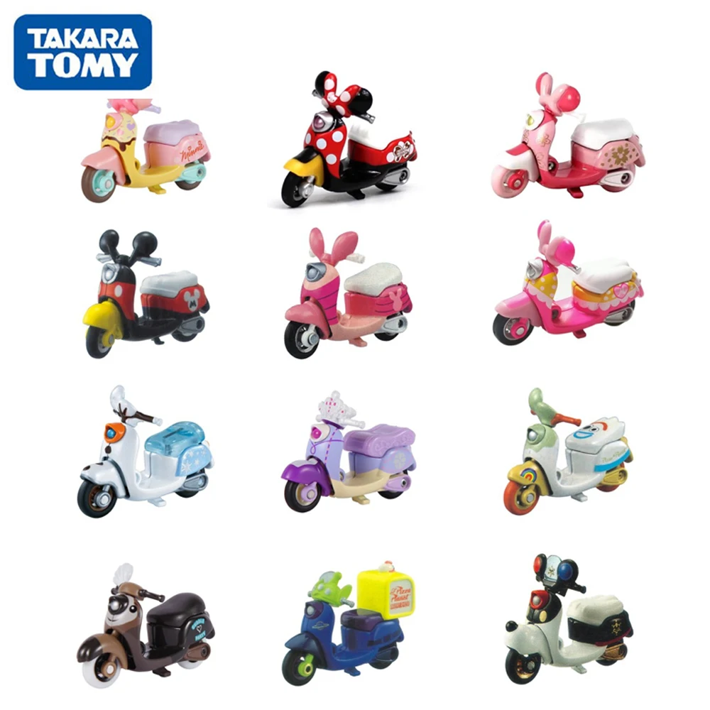 

Takara Tomy Police Minnie Mickey Red Donald Duck Lover Snow Motorcycle Alloy Model Toy for Boy Children Birthday Christmas Gift