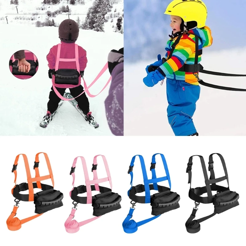 

Kids Ski Harness Ski Shoulder Harness Skating Training Safety Straps with Handle Removable Leash for Children Beginners