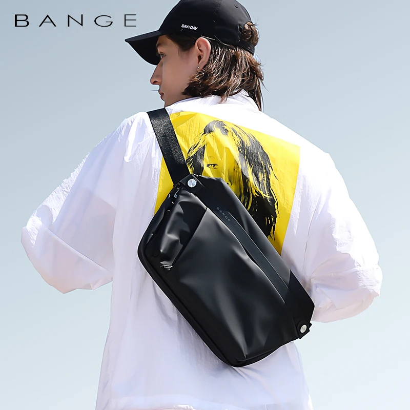 BANGE Multifunction Crossbody Bags Men Chest Bag Short Trip Water Repellent Shoulder Bag Male Casual Messengers Bag