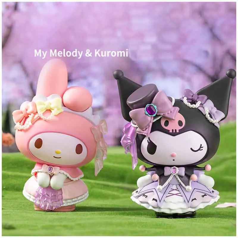 

Sanrioed аниме фигурка мультфильм My Melody Kuromi Цветочная серия настольные украшения Модель Кукла игрушки подарок на день рождения для девочки 15 см
