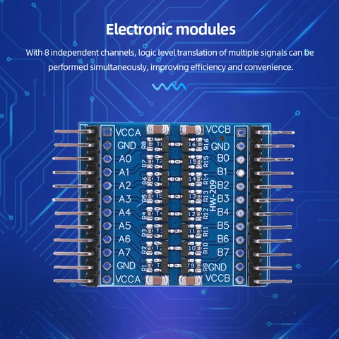 8-канальный переключатель переключения логического уровня 5 В/3,3 В, двухнаправленный модуль Logic сдвиг уровня IIC UART SPI TTL для Arduino