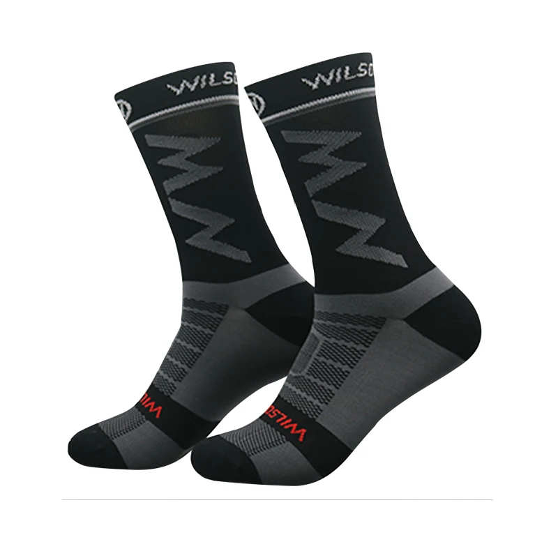 WILSONSIGN ew Stripe Dot Cycling Socks Top Quality Professional Brand Sport Breathable Bicycle Sock Outdoor Racing Running Socks