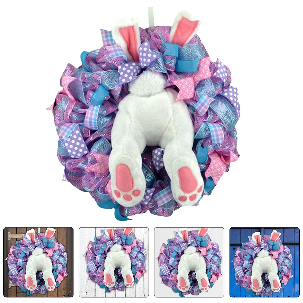

1Pc Artificial Floral Wreath Easter Festival Garland Wall Dangling Decoration