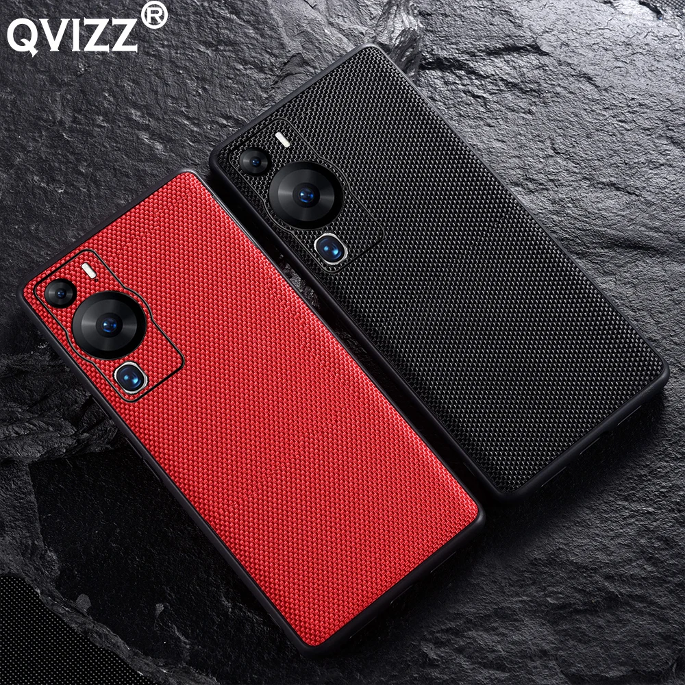 

Luxury Fabric Cloth Case for Huawei P60 Pro P60Pro Canvas Soft Silicone Edges Hard Armor Shockproof Phone Cover for HuaweiP60Pro