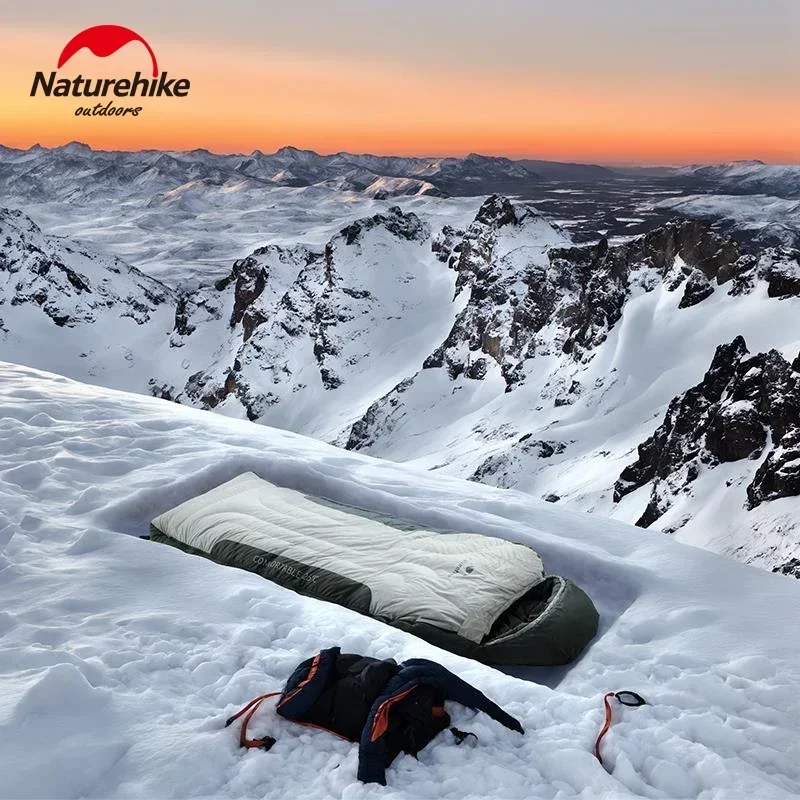 ściereczka puchowa Naturehike Mummy Style 650FP -25–12 ℃ ciepły wiatroszczelny śpiwór na śnieg sprzęt kempingowy