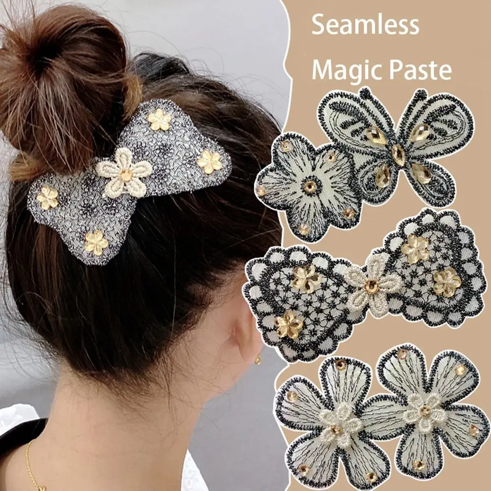 

Butterfly Seamless Magic Paste Fashion Hair Clip Bow Bangs Paste Cutting Salon Acessories Hair Holder Styling Tool Girls